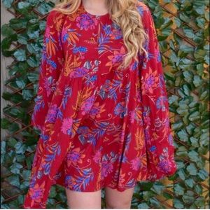 Floral Bell Sleeved Dress